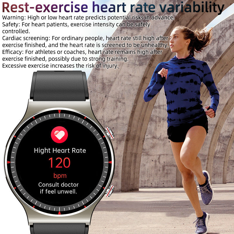 Ripob | Medizinische EKG Smartwatch | CFDA-zertifiziert | 512Hz Hochpräzisions-Biosensor | SpO2- und Herzfrequenzüberwachung | KI-gestützte Atemanalyse | IP67 wasserdicht