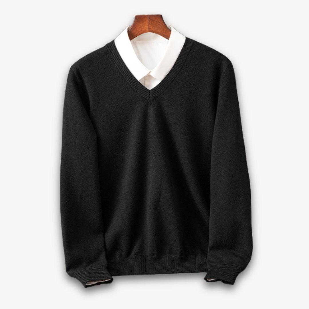 Herren Luxus Cashmere V-Ausschnitt Pullover – Weich, Elegant und Atmungsaktiv
