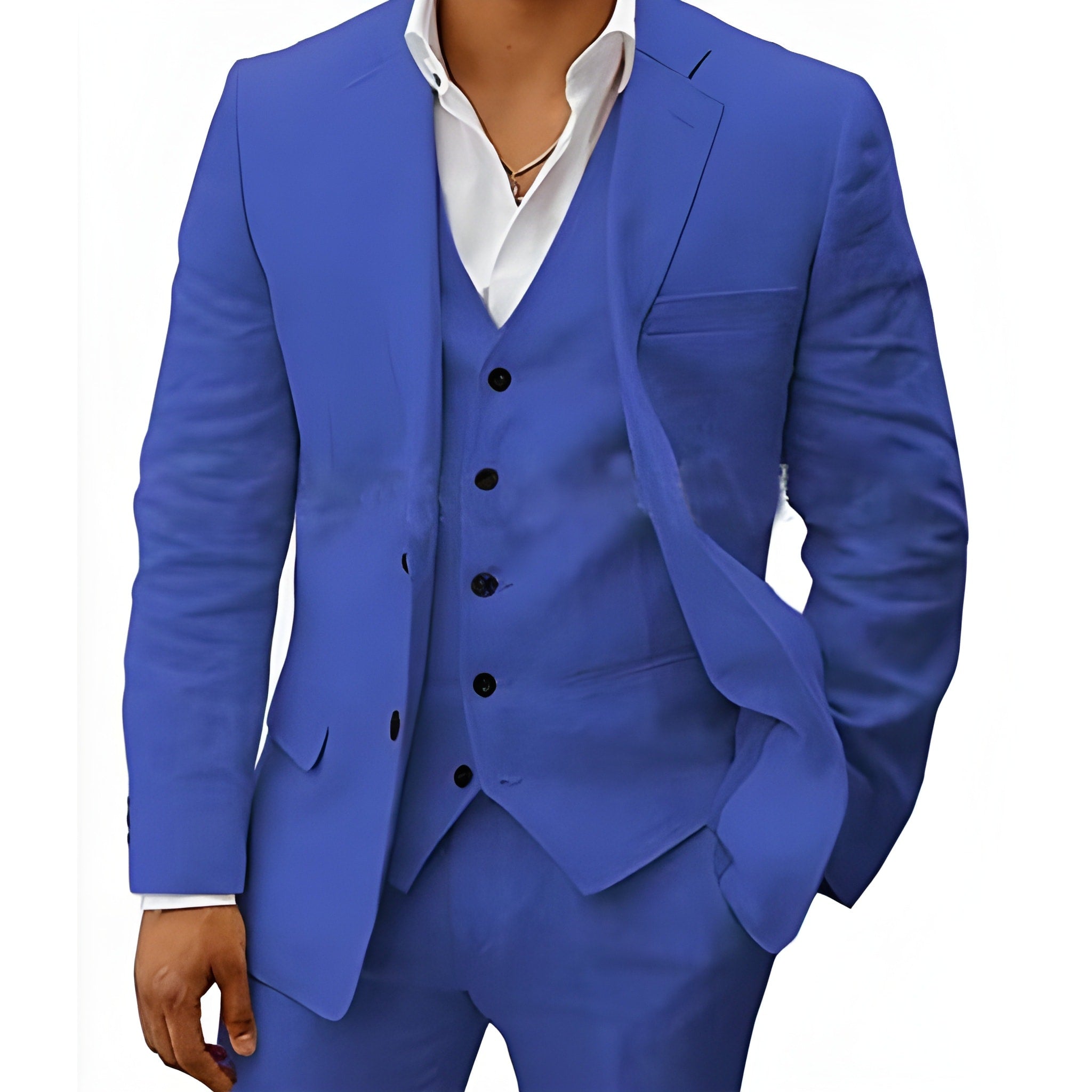 Herren Leinenanzug SummerEase – 3-teiliges atmungsaktives Sommeroutfit mit Weste