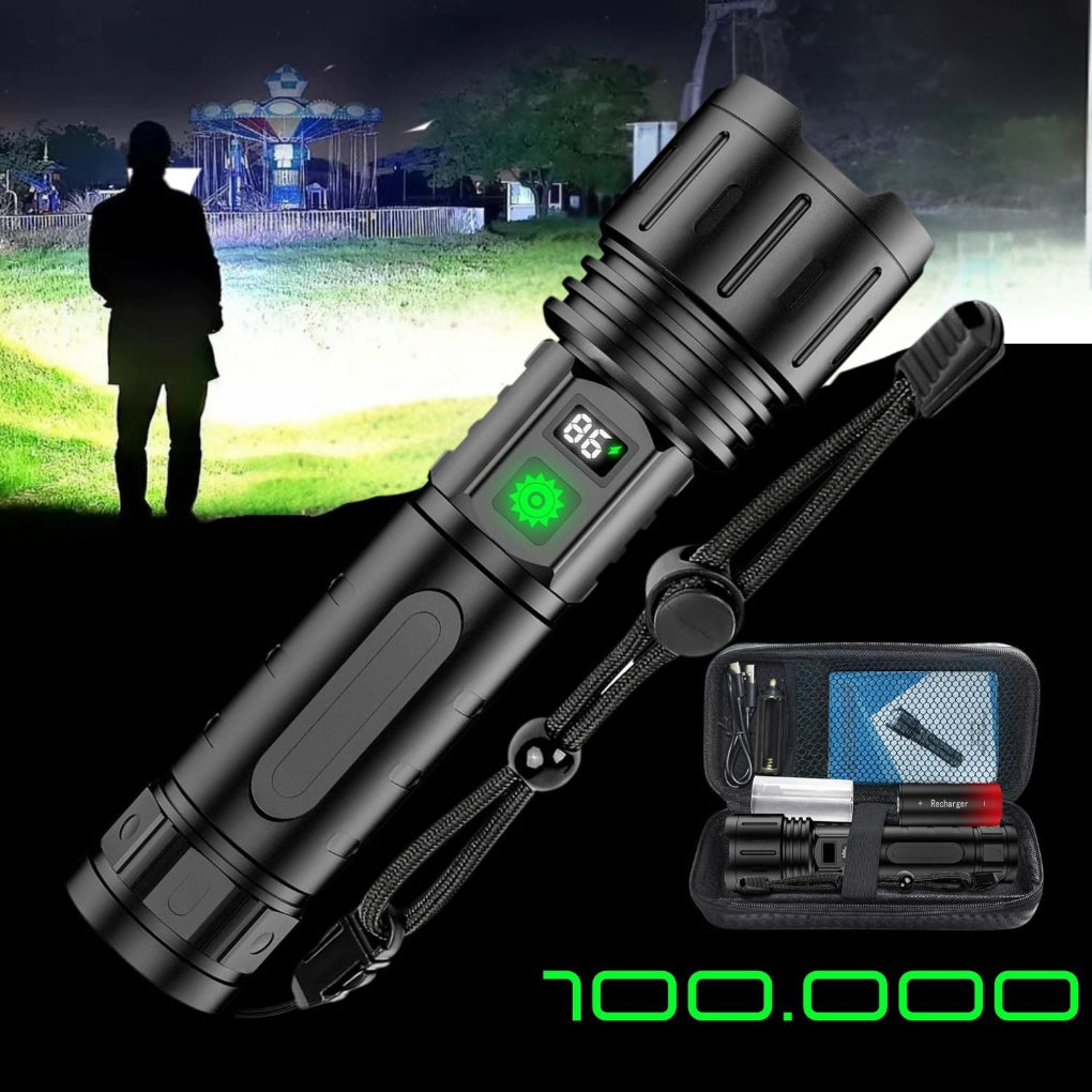 Ultra Strong Night Vision Flashlight Pro – Rechargeable Aluminum Lamp