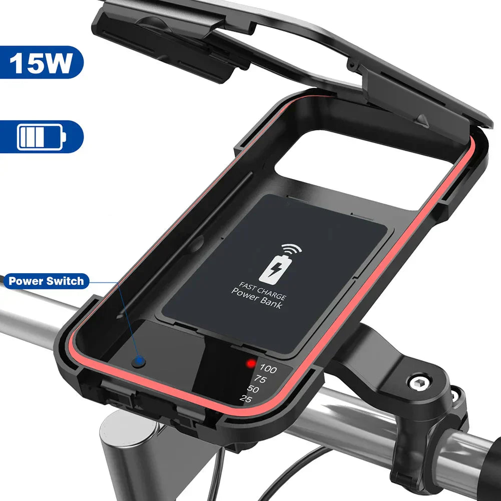 15W Powerbank - Wasserdichter Halter für Fahrradlenker