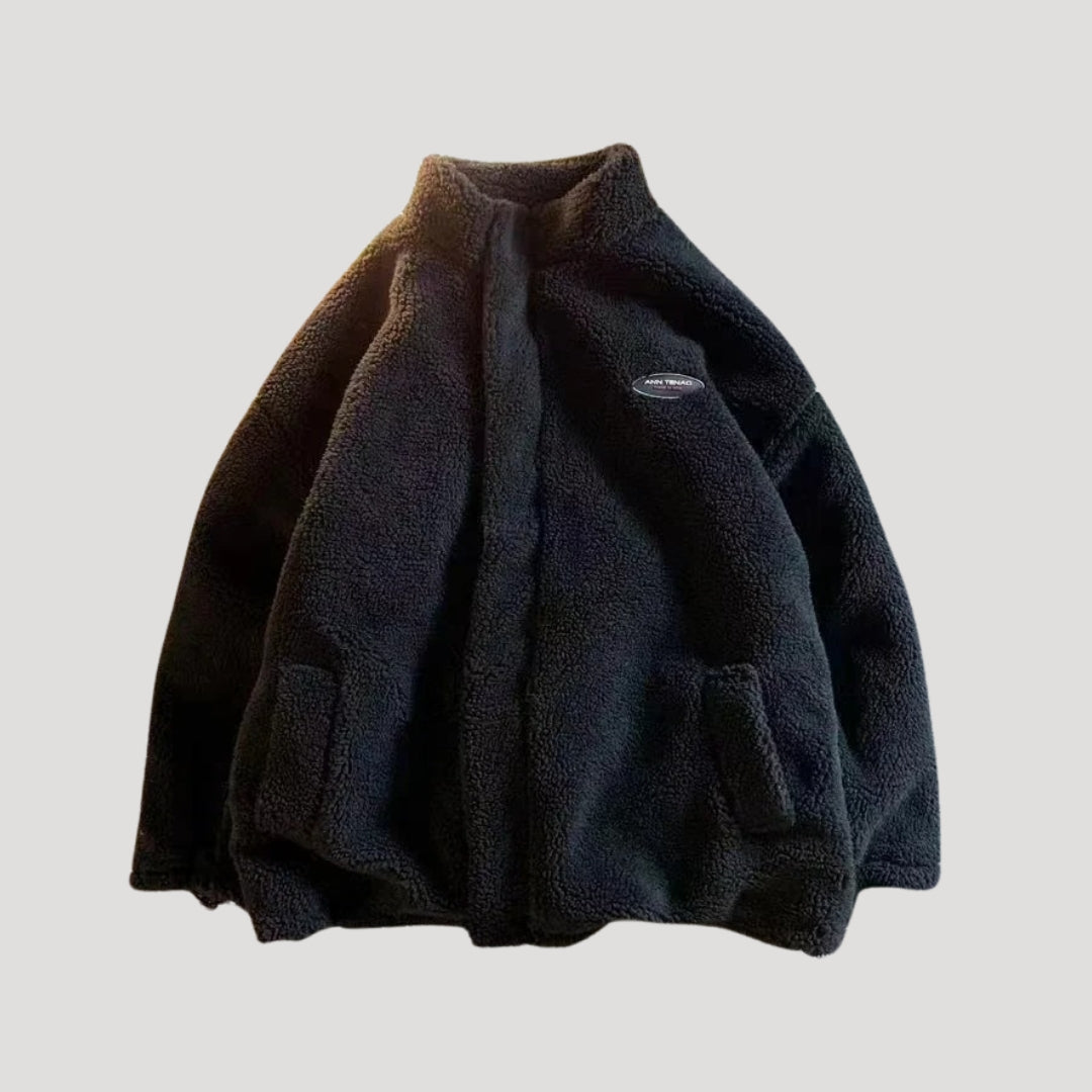 Damen Wendefleecejacke | Herzmuster Design und gemütlicher Komfort