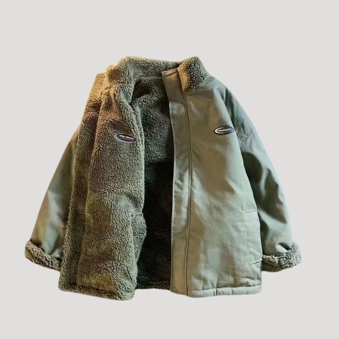 Damen Wendefleecejacke | Herzmuster Design und gemütlicher Komfort