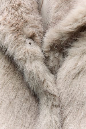 Damen Faux Fur Longline Mantel – Weich, Warm & Stylisch
