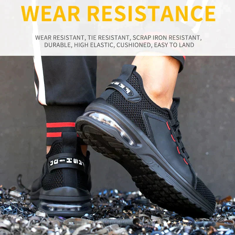 Work shoes with steel toe cap | Ultra-light, Breathable, Slip-resistant