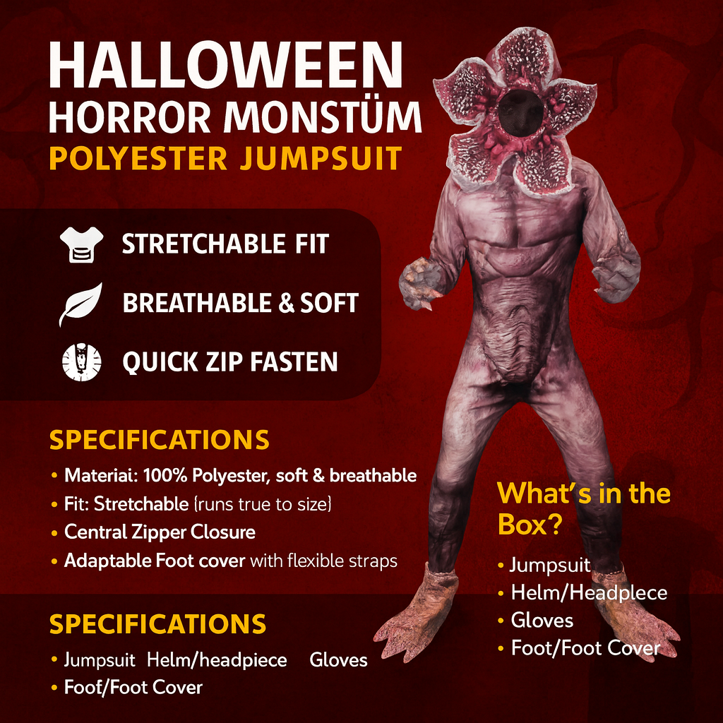 Horror Monster Kostüm Polyester Overall