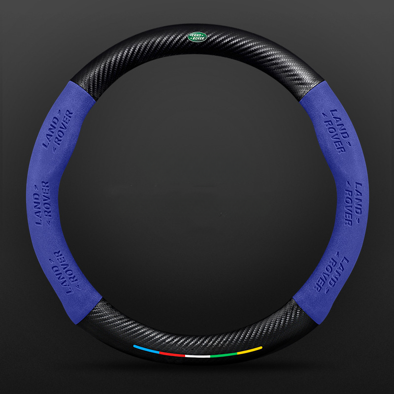 Anti-Rutsch 3D-geprägter Carbon-Leder-Lenkradbezug Universelle Passform
