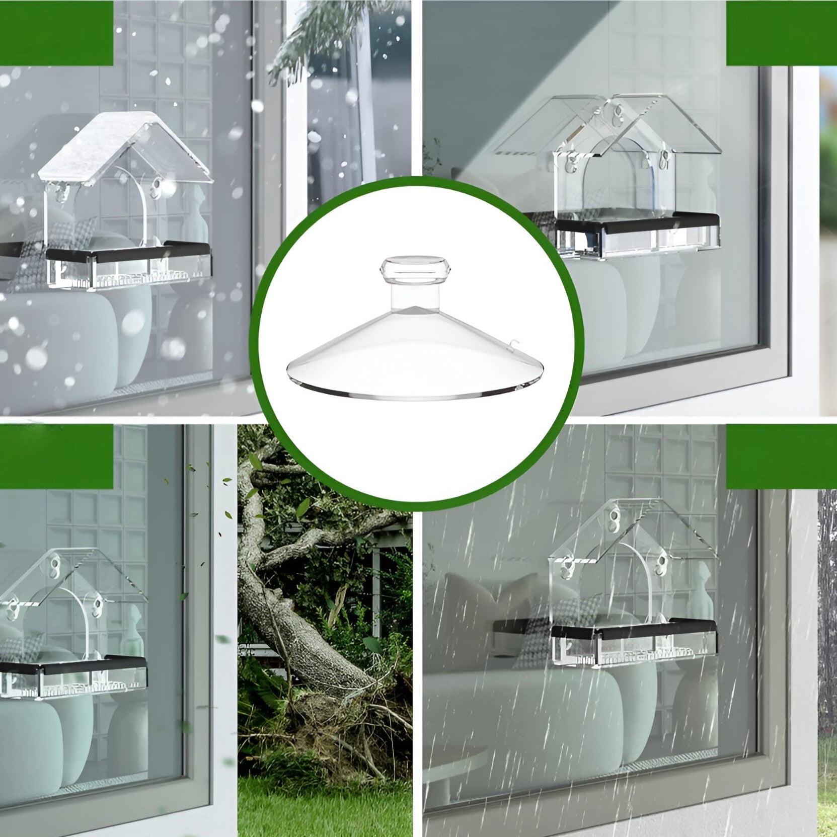 Acryl Vogelhaus Fenster Wetterfest Transparent