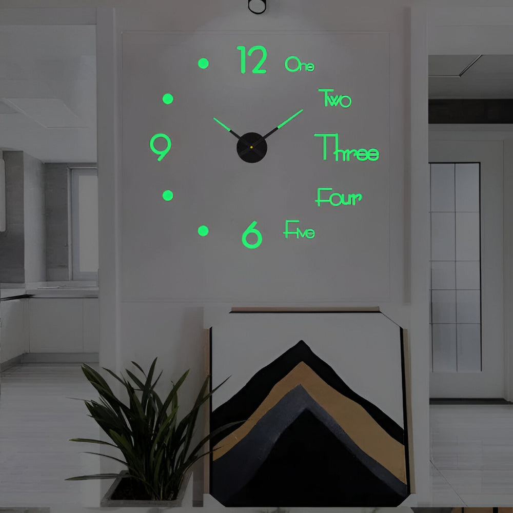 Moderne DIY Wanduhr mit großen Zahlen