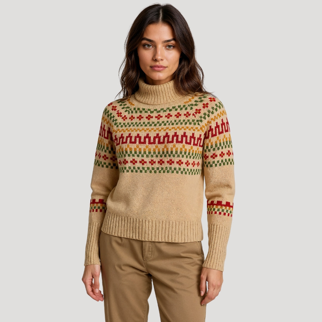Damen Fair Isle Grobstrickpullover | Oversized Schnitt und zeitloser Winterstil