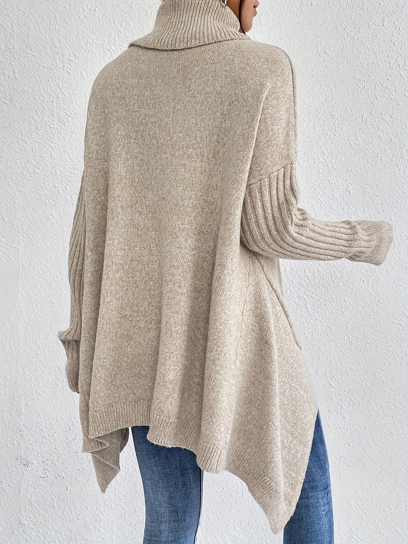 Damen Rollkragenpullover | Oversized Schnitt mit modernem hohen Kragen