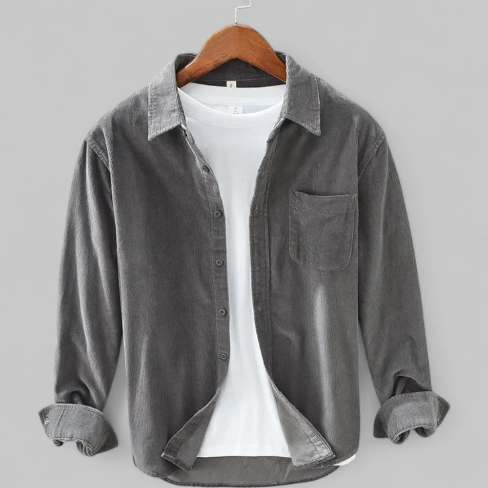 Herren Cordhemd | Weiche Textur und entspannter Retro-Stil