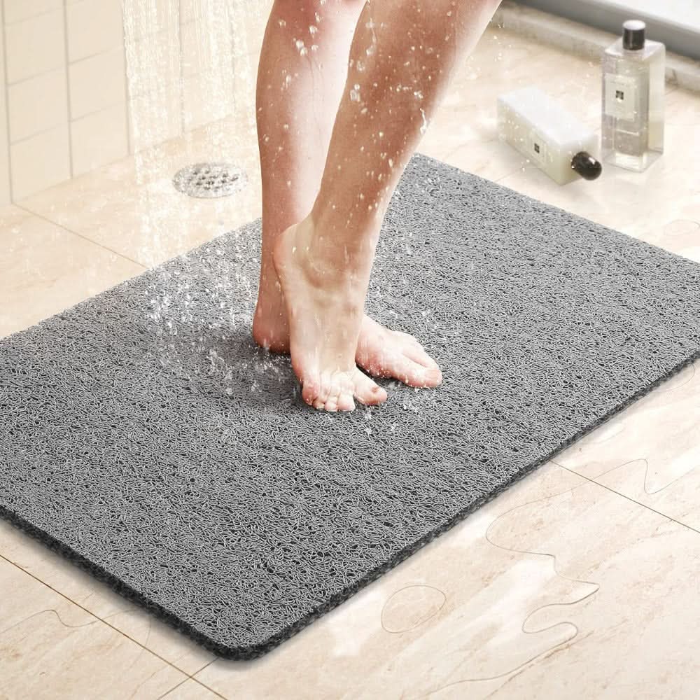 Tapis de douche Aqualuxe – Tapis de douche antidérapant avec système de drainage et surface douce comme un luffa