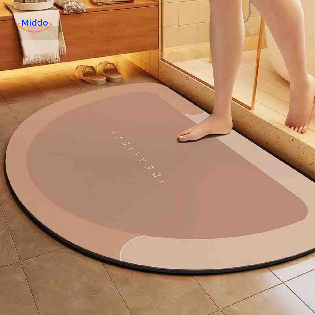 AquaSafe Badmatte | Schnelltrocknend, Rutschfest und Wasserabsorbierend