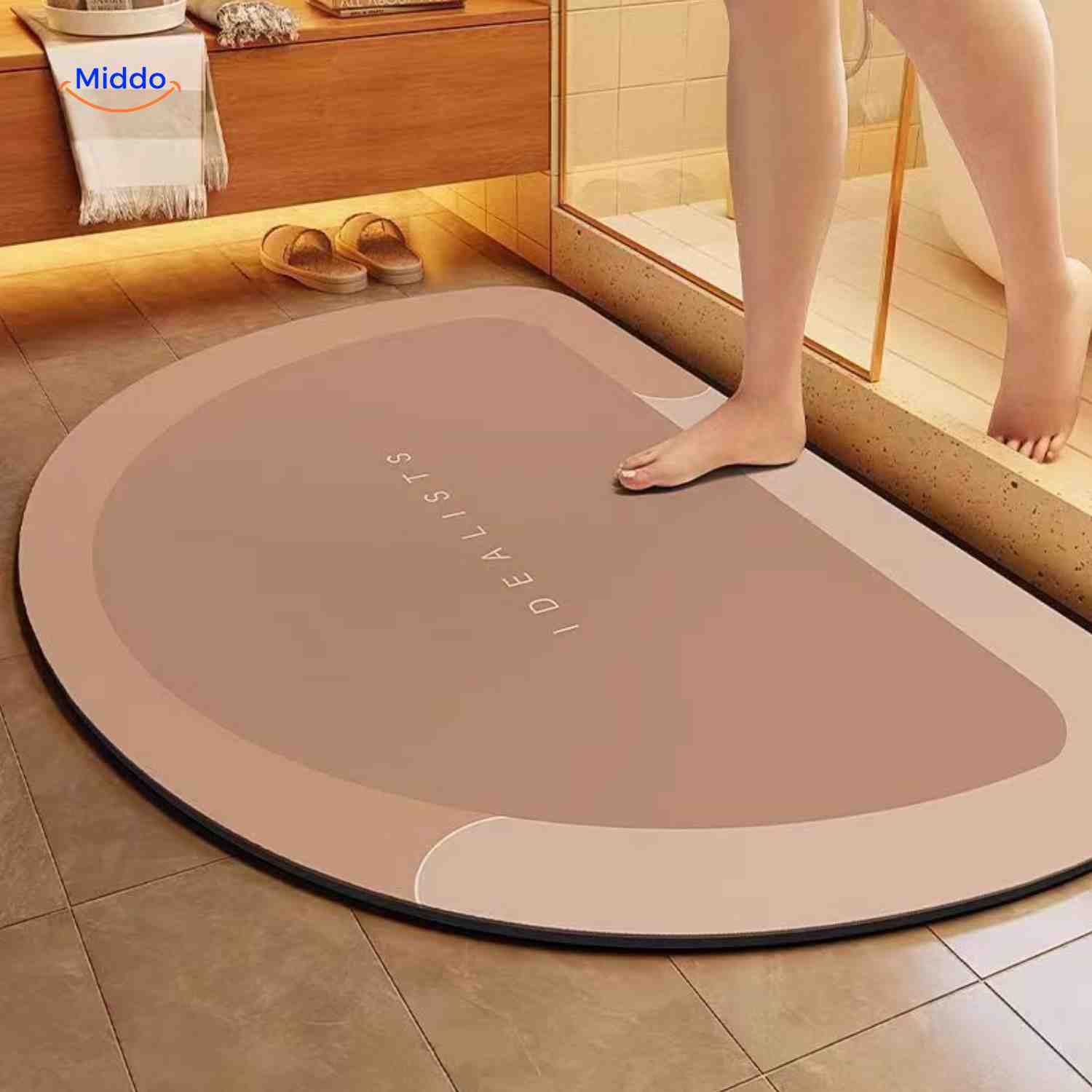 AquaSafe Badmatte | Schnelltrocknend, Rutschfest und Wasserabsorbierend