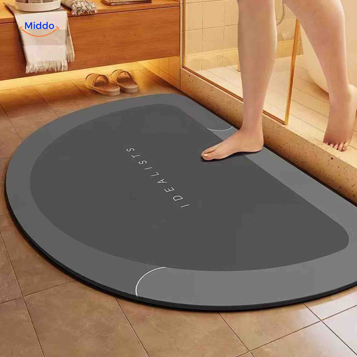 AquaSafe Badmatte | Schnelltrocknend, Rutschfest und Wasserabsorbierend