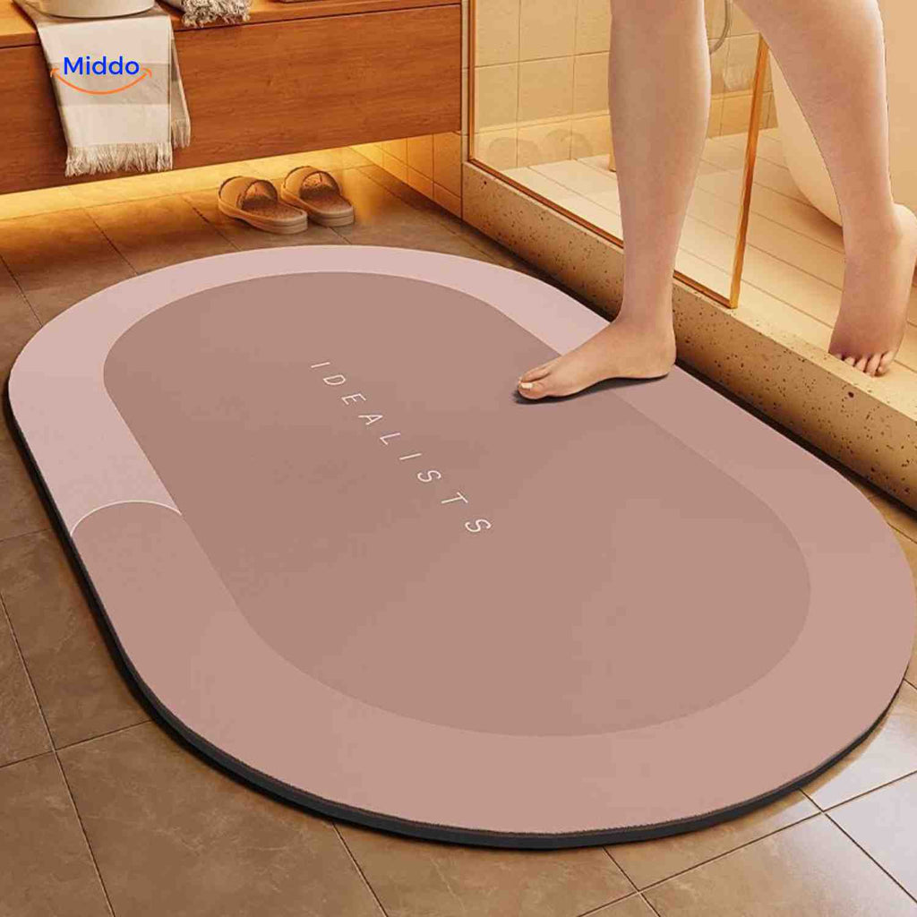 AquaSafe Badmatte | Schnelltrocknend, Rutschfest und Wasserabsorbierend