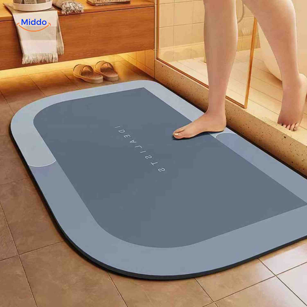 AquaSafe Badmatte | Schnelltrocknend, Rutschfest und Wasserabsorbierend
