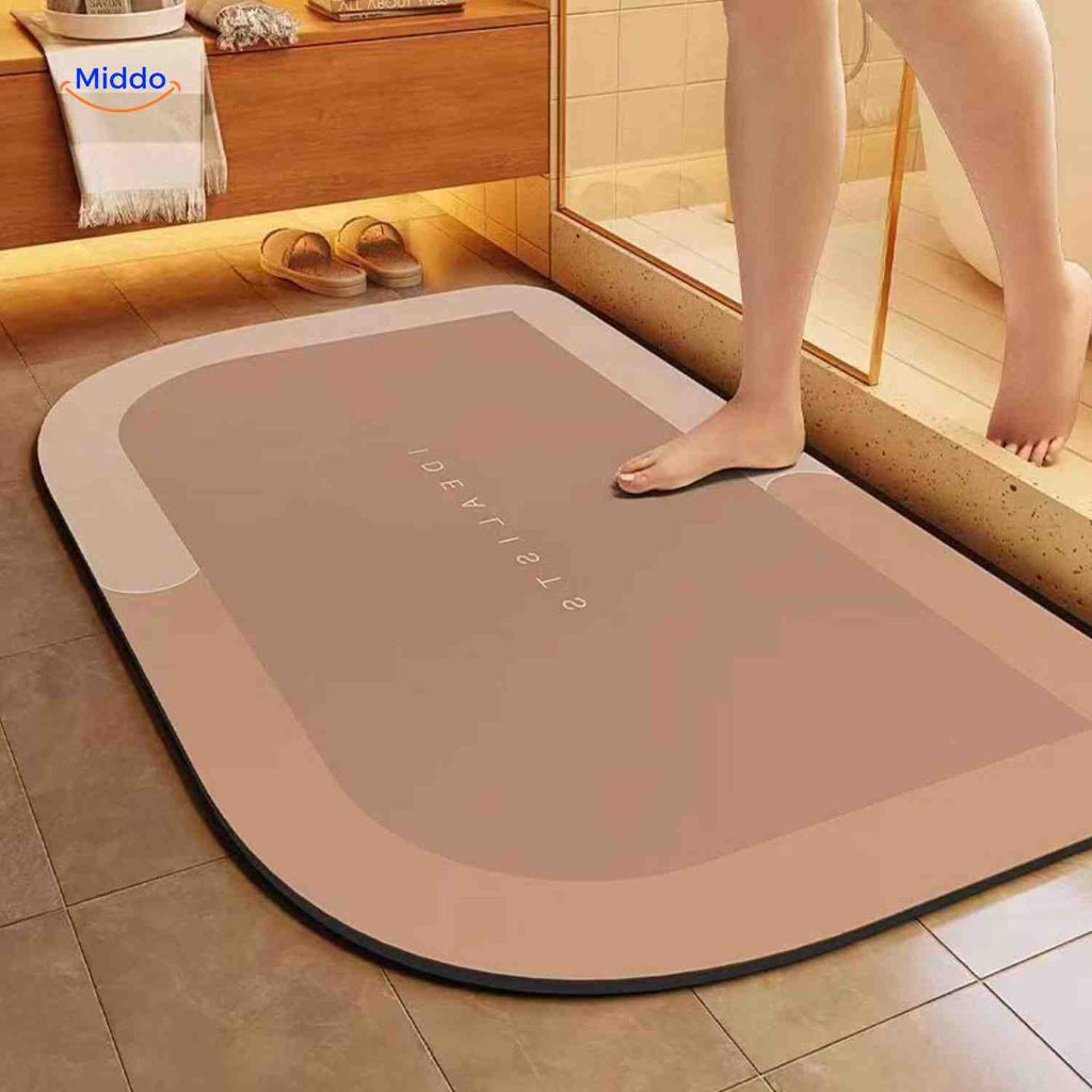 AquaSafe Badmatte | Schnelltrocknend, Rutschfest und Wasserabsorbierend