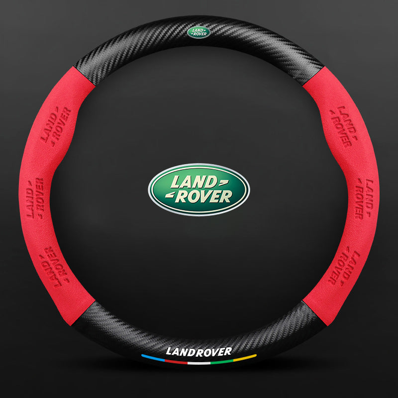 Anti-Rutsch 3D-geprägter Carbon-Leder-Lenkradbezug Universelle Passform