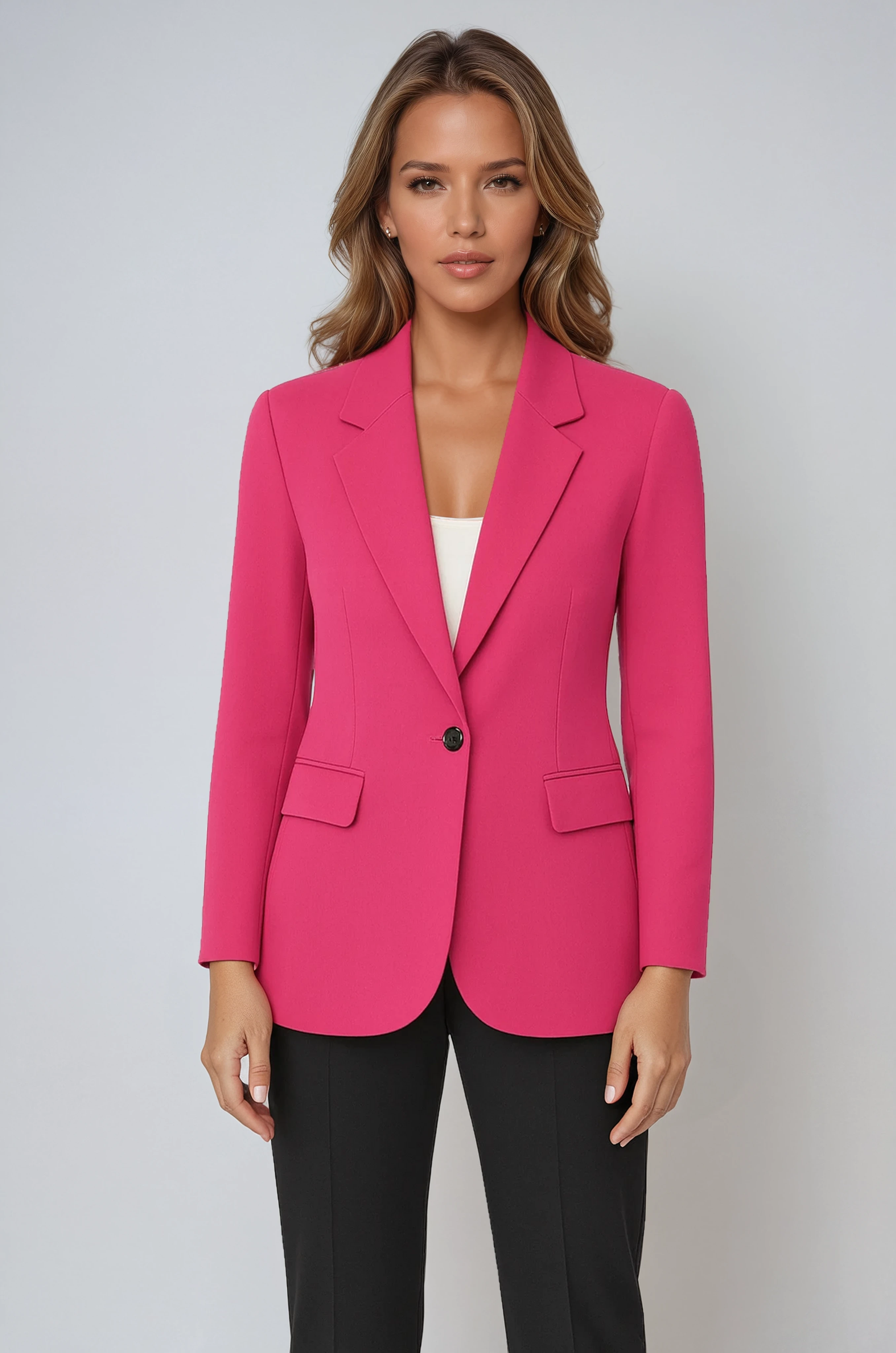 Damen Tailored Blazer | Ein-Knopf & Fronttaschen