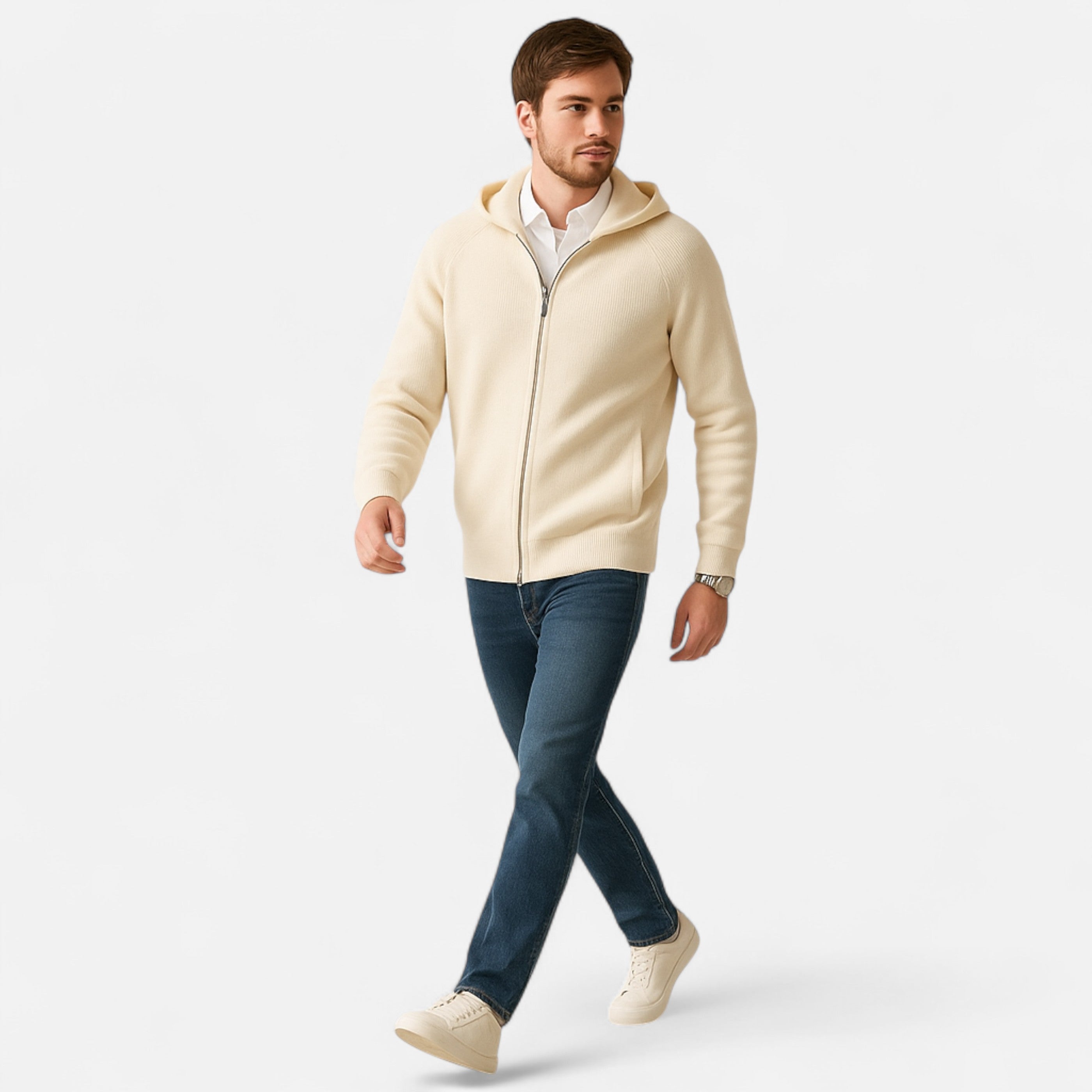 Herren Kapuzenpullover mit Reißverschluss | Warm, Raffiniert & Ideal für kalte Jahreszeiten