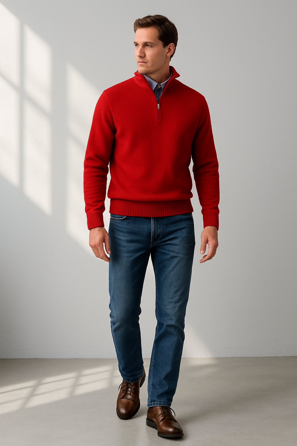 Herren-Half-Zip-Pullover | Strukturierte Passform und alltägliche Wärme