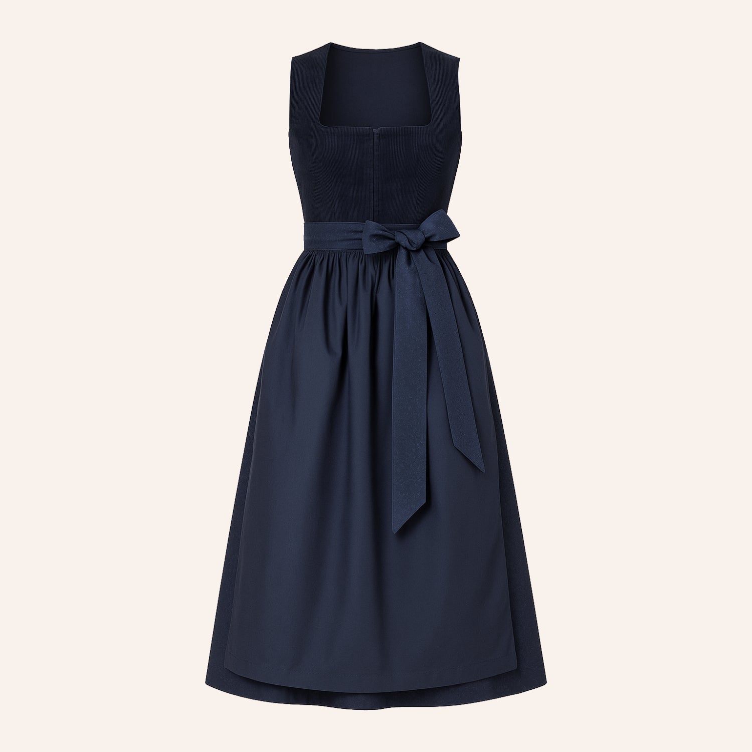 Dirndl Dress Alpenzauber – Navy Blue Women's Dress with Apron for Oktoberfest