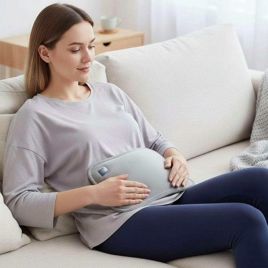 Ripob | Tragbare Graphen-Heizdecke | USB Wiederaufladbar | 3 Temperaturstufen | Ergonomischer Hand- & Bauchwärmer | Mit intelligenter automatischer Abschaltung