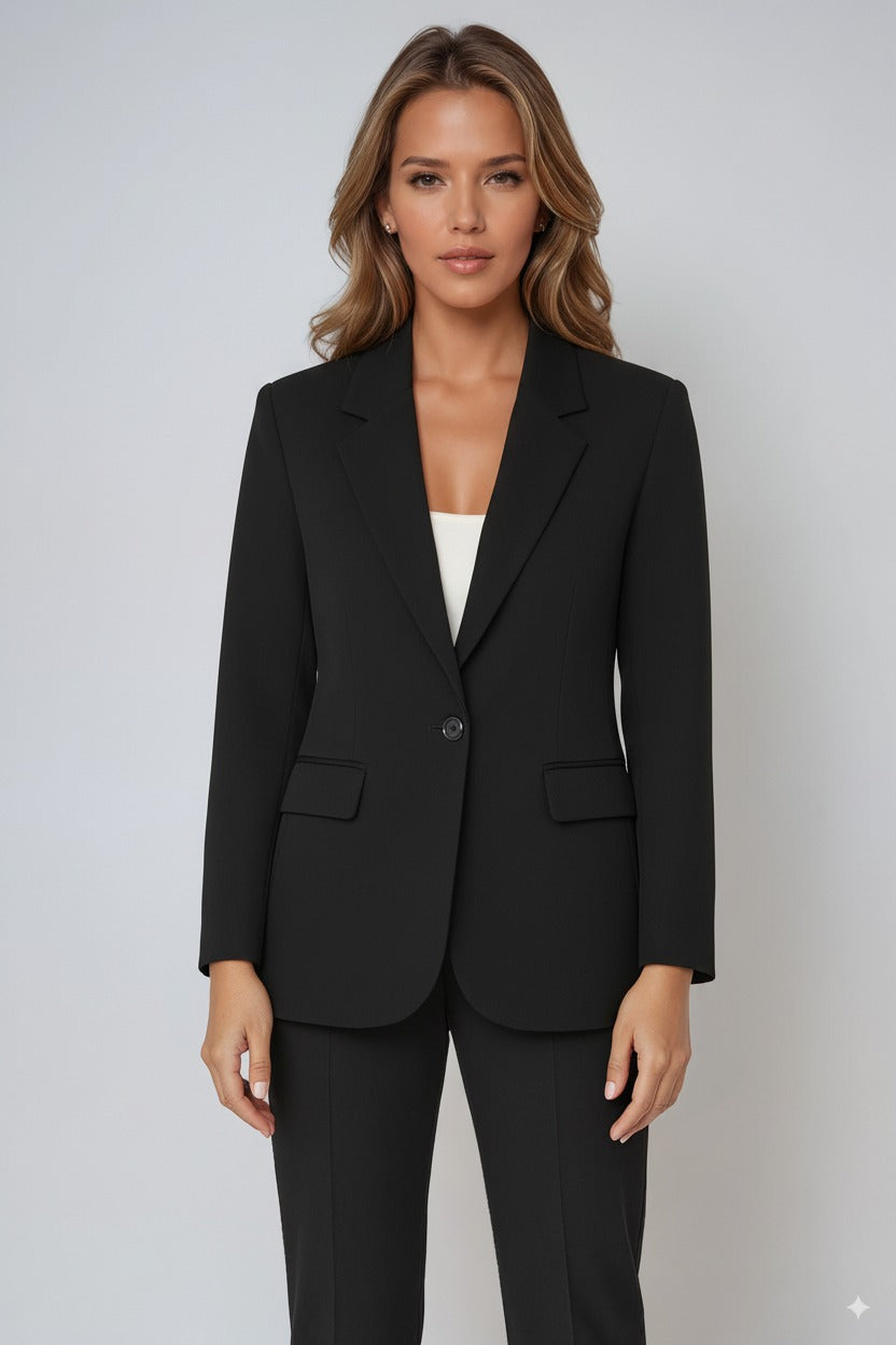 Damen Tailored Blazer | Ein-Knopf & Fronttaschen