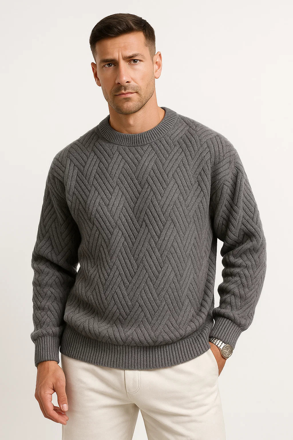 Herren Strickpullover | Lässiger Schnitt & Rippdetails
