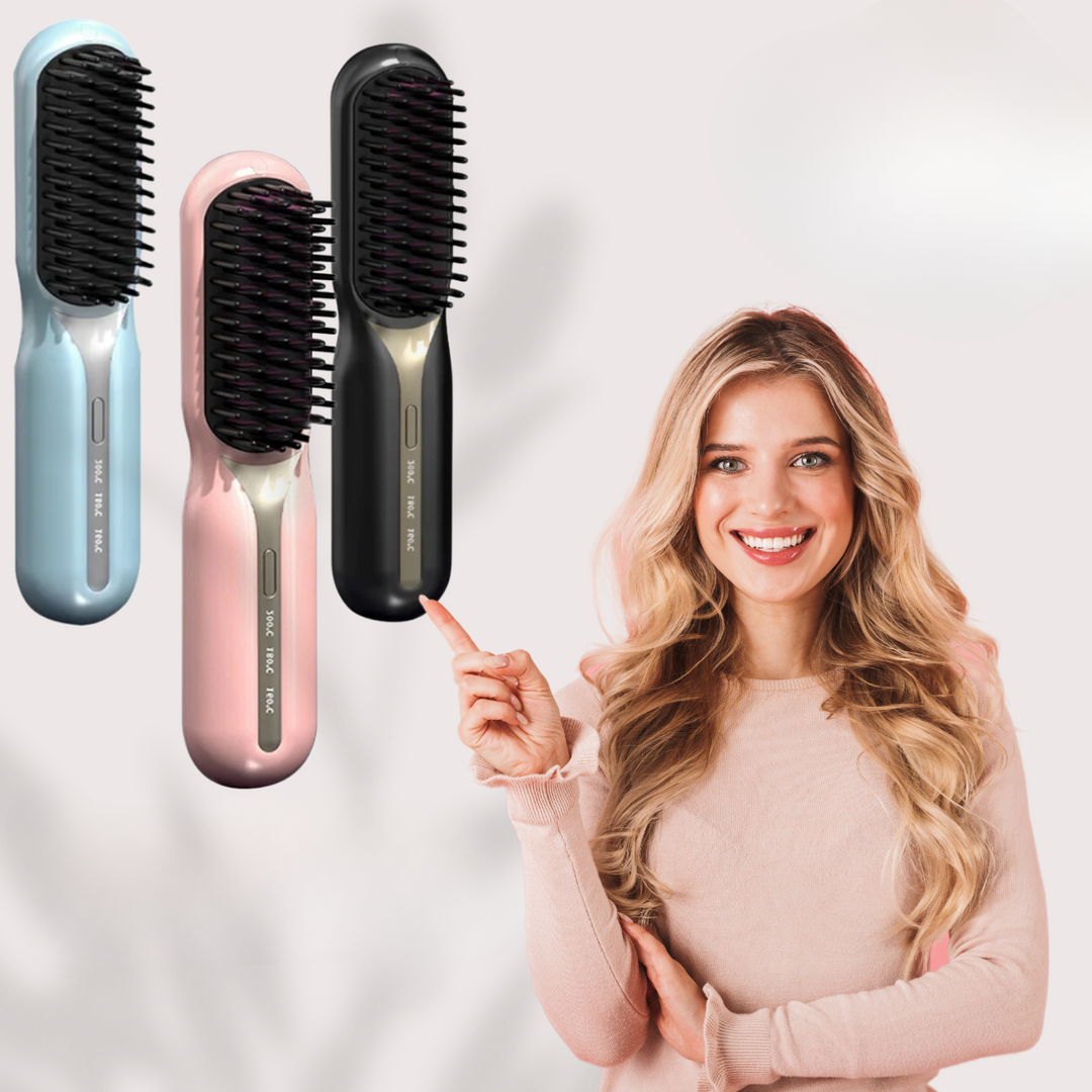 Kabellose Haarstyler-Bürste Reise-freundlich zum Glätten und Locken Aufladbar für Alle Haartypen