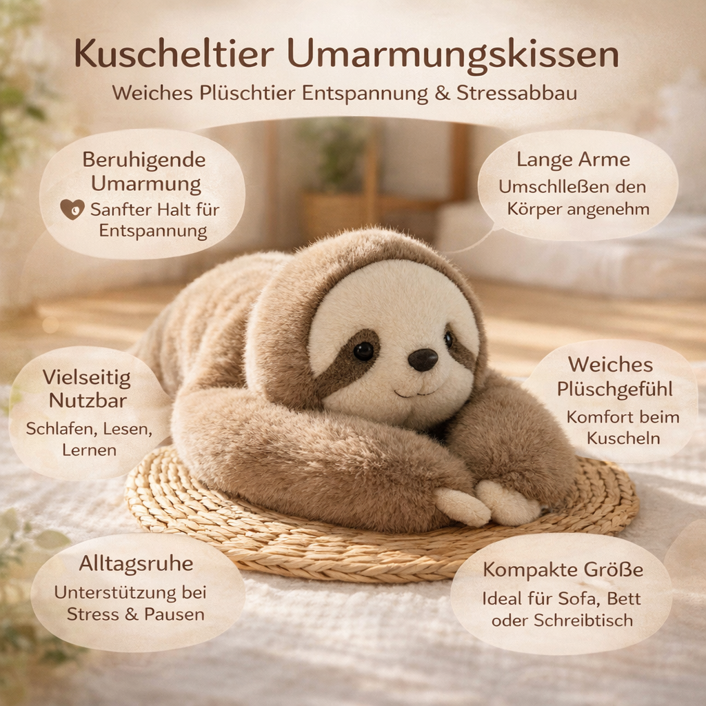 Cuddly Toy Hug Pillow Soft Plush Toy Relaxation Stress Relief