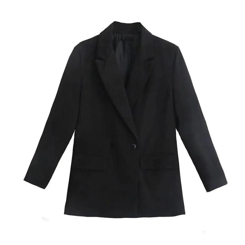 Damen Oversized Blazer Mantel | Longline Schnitt mit Doppelreiher-Design