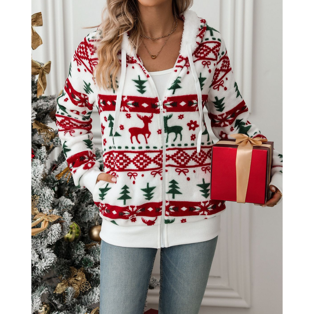 Women's Christmas Sweatshirt | Seasonal Print and Casual Comfort