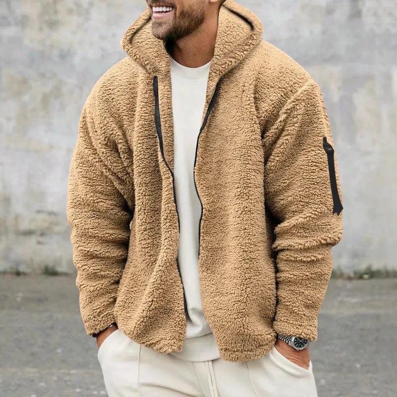 Herren Teddyfleece Zip-Up Hoodie | Weiche Wärme und lässiger Alltagsstil