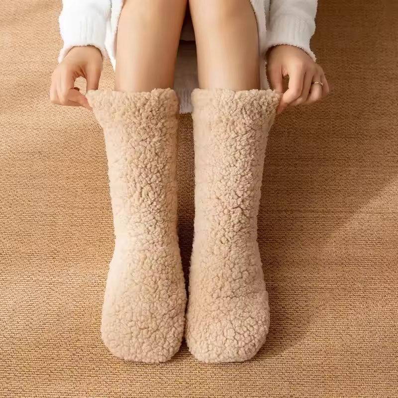 Fluffy Thermo Lounge Socks – Soft Warm Plush House Socks for Winter Comfort