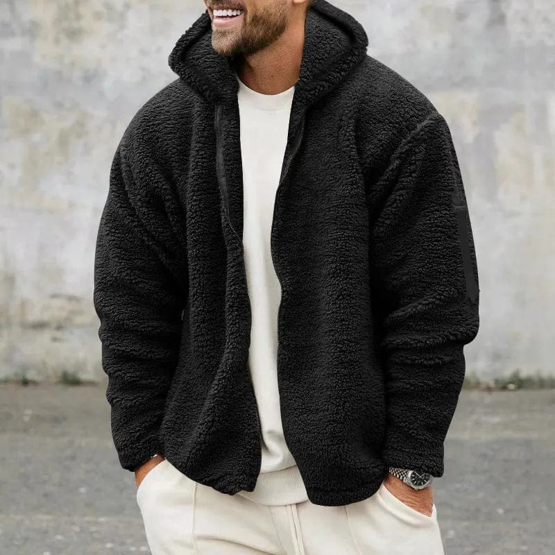 Herren Teddyfleece Zip-Up Hoodie | Weiche Wärme und lässiger Alltagsstil