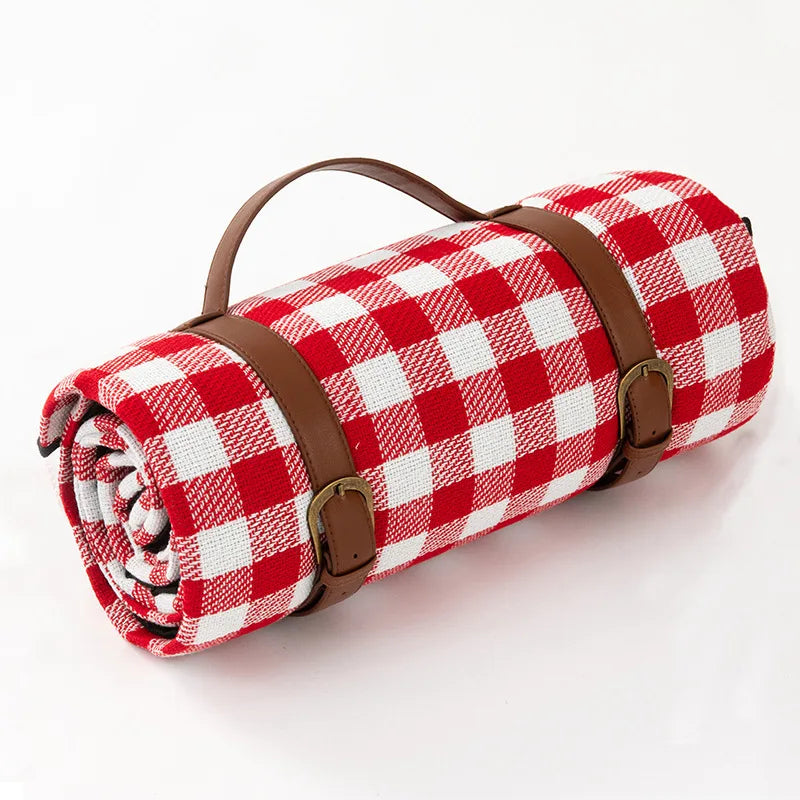 Wasserdichte Picknickdecke Karomuster mit Tragegurt