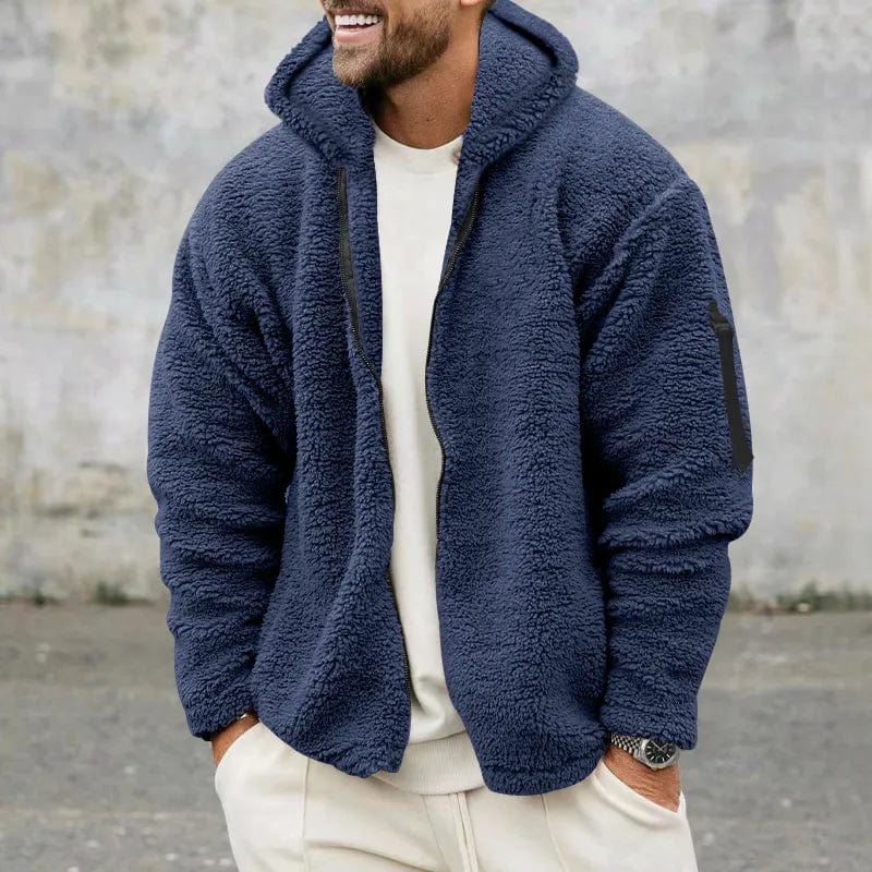 Herren Teddyfleece Zip-Up Hoodie | Weiche Wärme und lässiger Alltagsstil