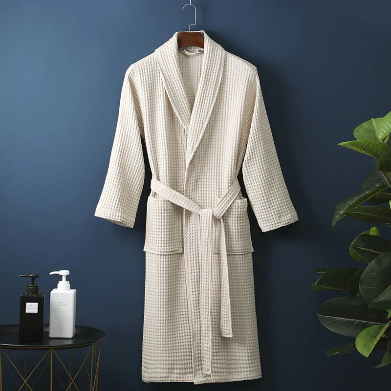 Ripob | CozyCotton Premium-Bademantel aus Baumwolle | Weich & Atmungsaktiv | Perfekt für Männer & Frauen | Mit Taschen
