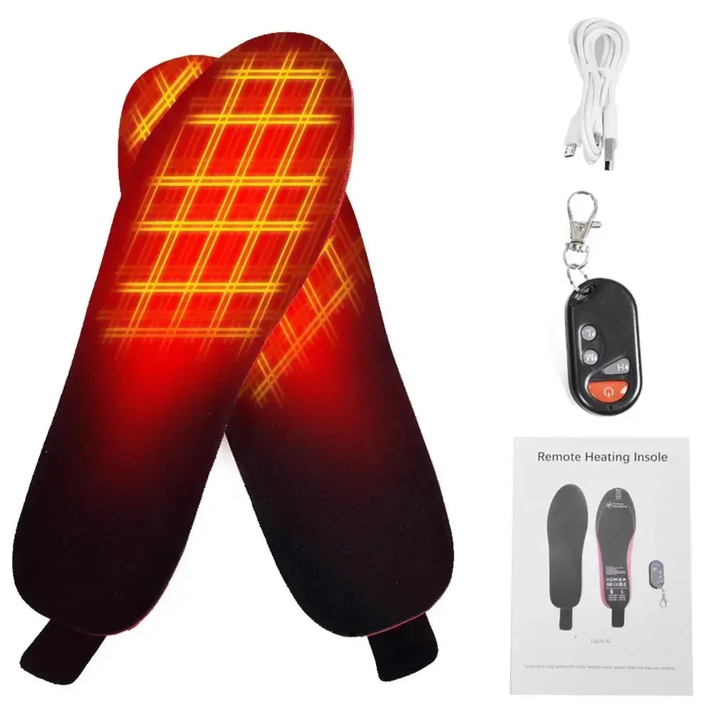 Heated Insoles WarmStep Pro | Rechargeable with Remote Control | 3 Heat Levels | Cut-to-Size | Electric Foot Warmers for Winter & Outdoor