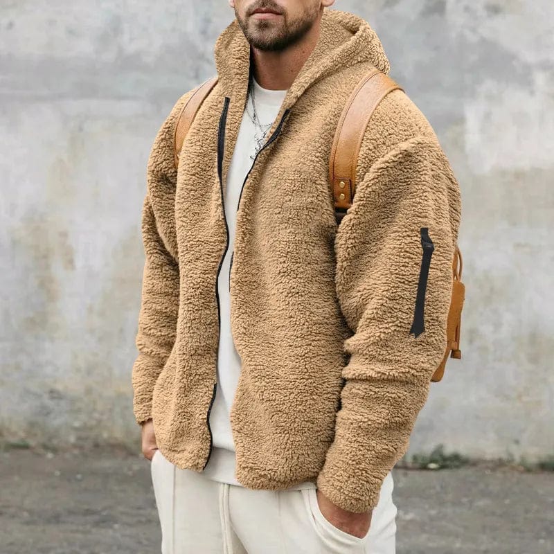 Herren Teddyfleece Zip-Up Hoodie | Weiche Wärme und lässiger Alltagsstil