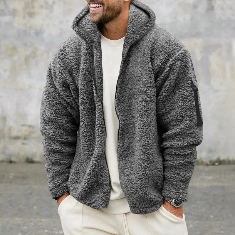 Herren Teddyfleece Zip-Up Hoodie | Weiche Wärme und lässiger Alltagsstil