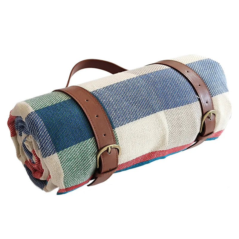 Wasserdichte Picknickdecke Karomuster mit Tragegurt