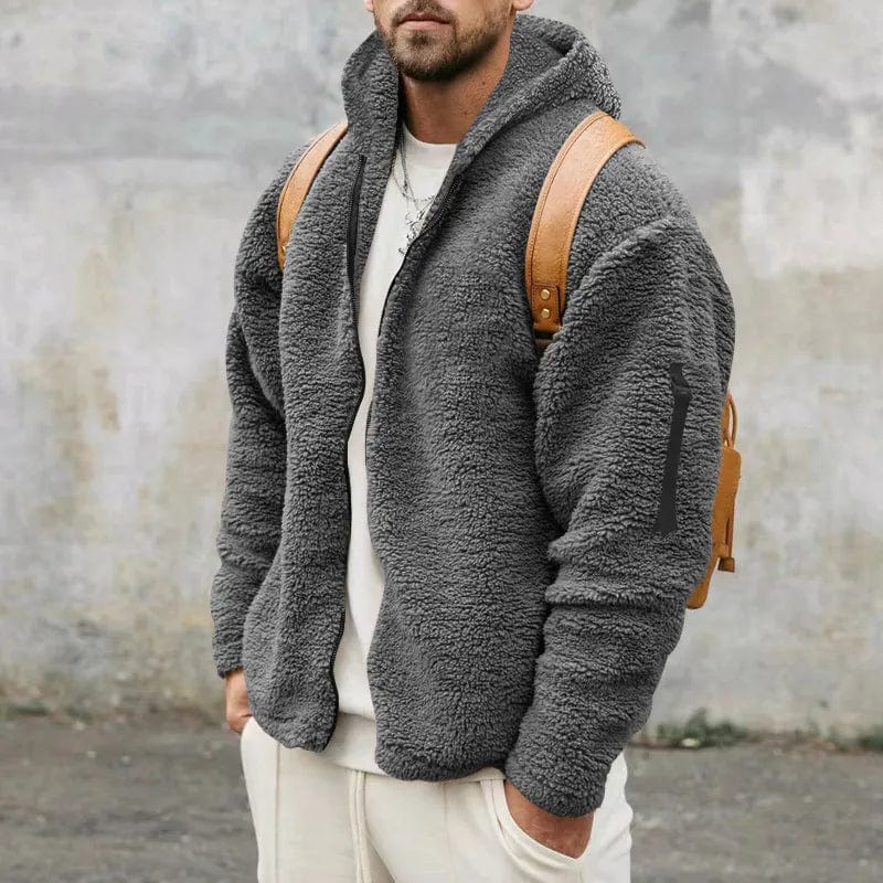 Herren Teddyfleece Zip-Up Hoodie | Weiche Wärme und lässiger Alltagsstil