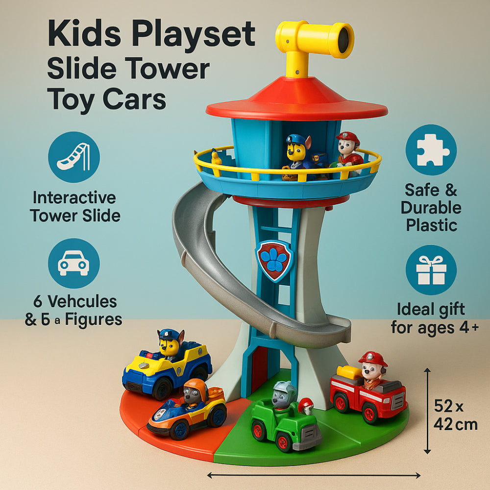 Toy Car Play Tower Slide Educational Toy for Children