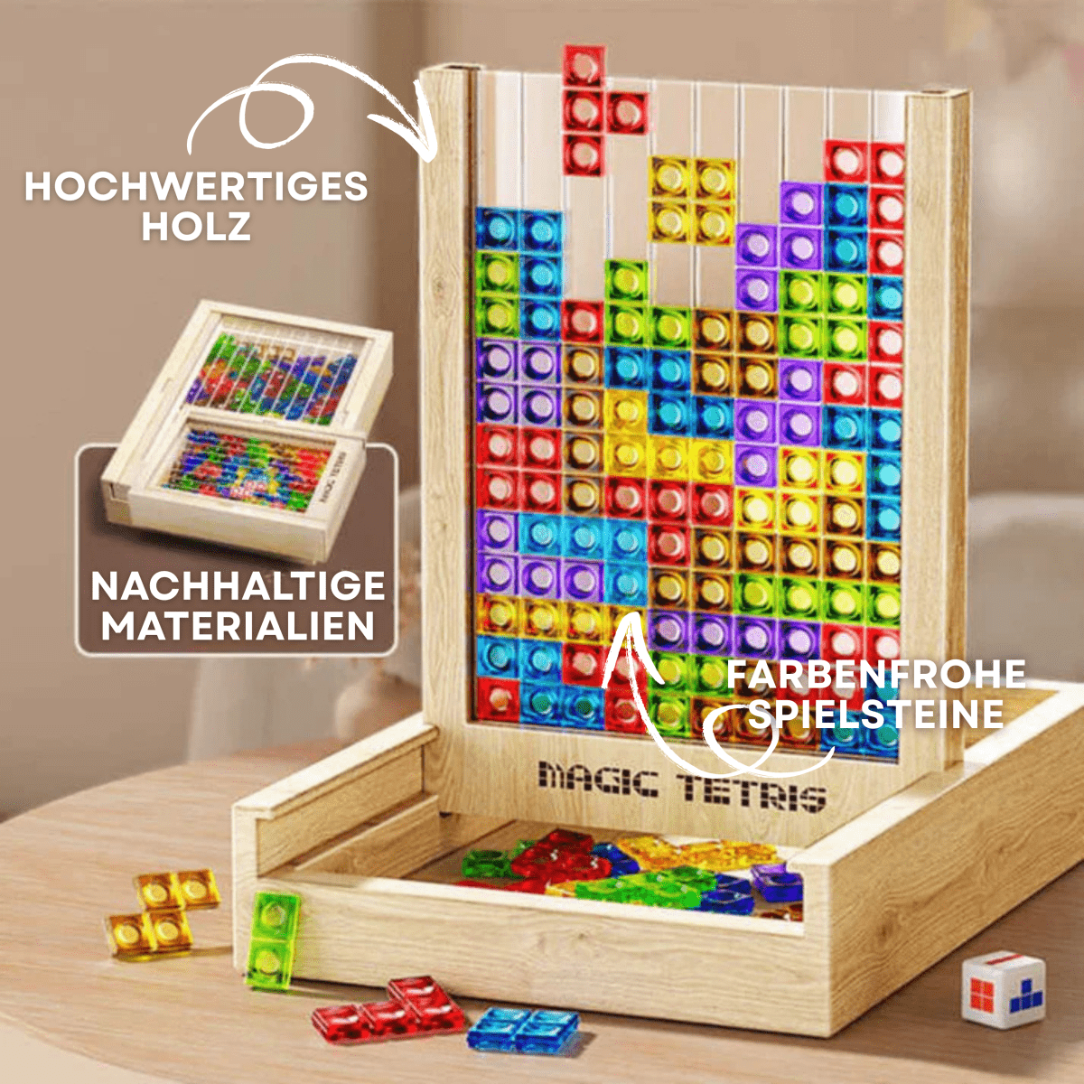 EcoBlock Tetris Board – Sustainable Tetris Puzzle Game for the Whole Family