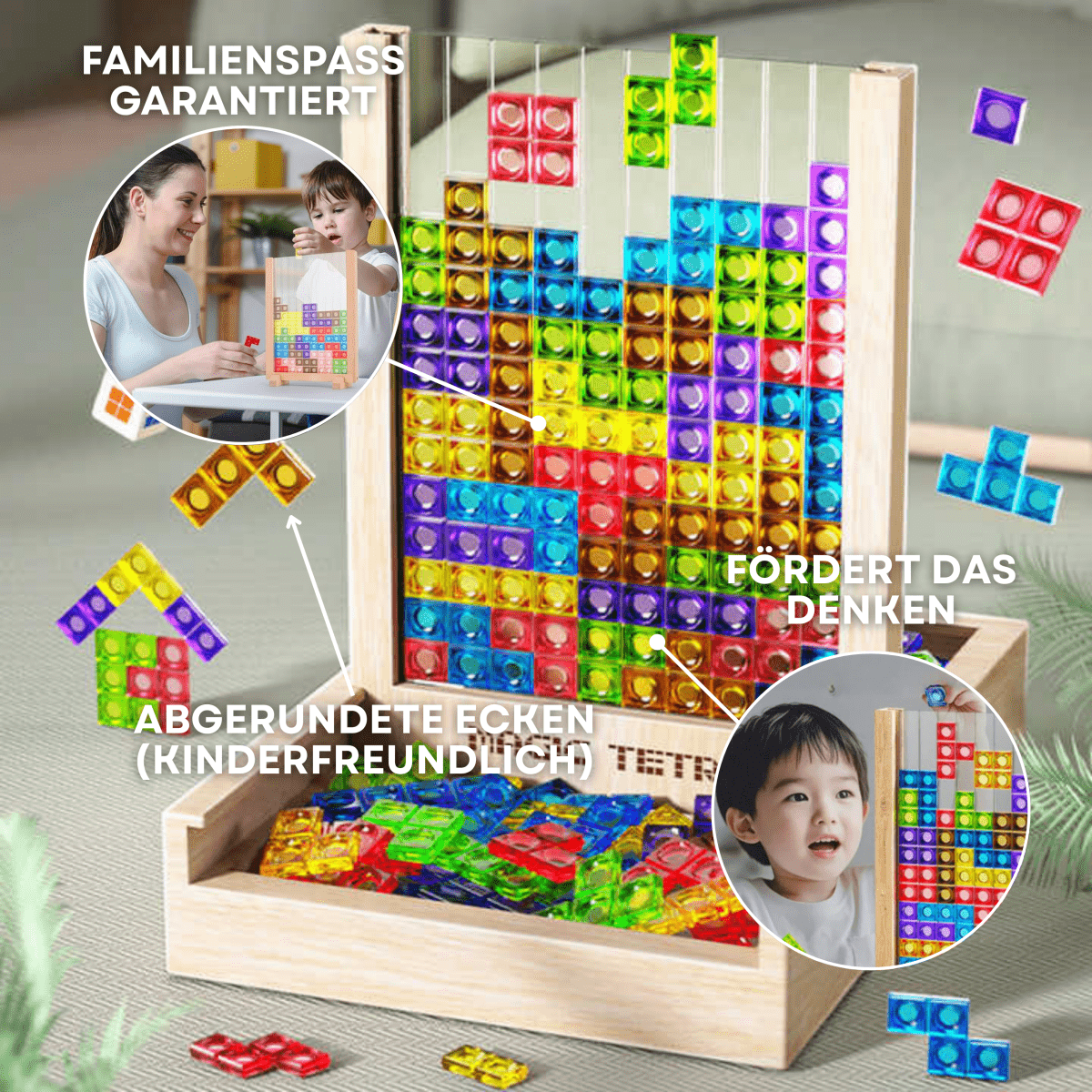 EcoBlock Tetris Board – Sustainable Tetris Puzzle Game for the Whole Family