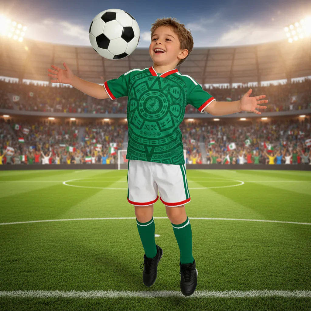 Mexiko Weltmeisterschaft Trikot 2026 Kinder Fußball Trikot Set